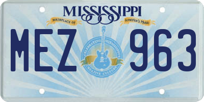 MS license plate MEZ963