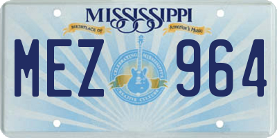 MS license plate MEZ964