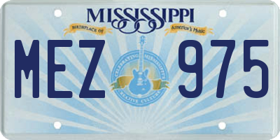 MS license plate MEZ975