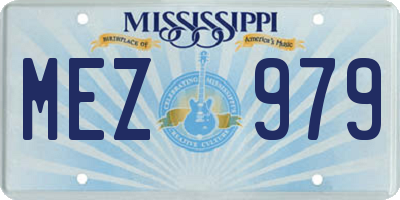 MS license plate MEZ979