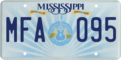 MS license plate MFA095