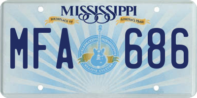 MS license plate MFA686