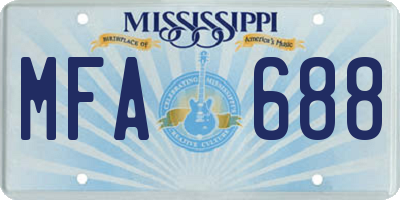 MS license plate MFA688