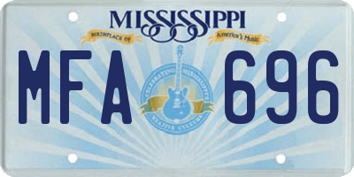 MS license plate MFA696