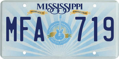MS license plate MFA719