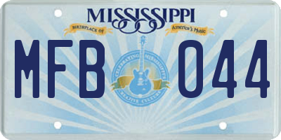 MS license plate MFB044