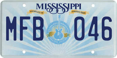 MS license plate MFB046