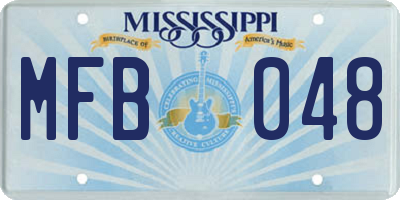 MS license plate MFB048