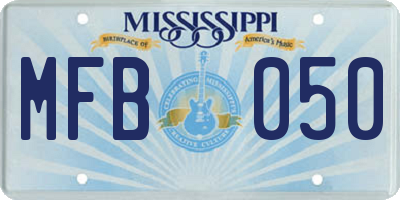 MS license plate MFB050