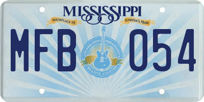 MS license plate MFB054