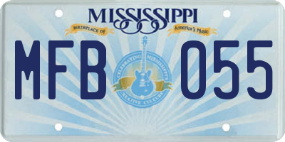 MS license plate MFB055