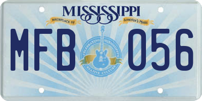 MS license plate MFB056