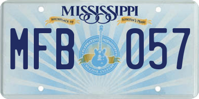 MS license plate MFB057