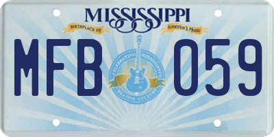 MS license plate MFB059