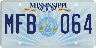 MS license plate MFB064