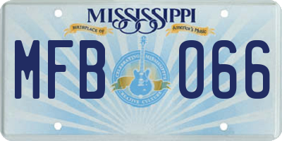 MS license plate MFB066