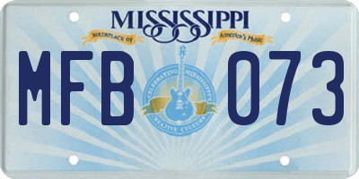 MS license plate MFB073