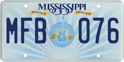 MS license plate MFB076