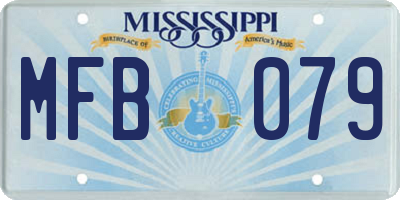 MS license plate MFB079