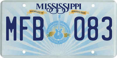MS license plate MFB083