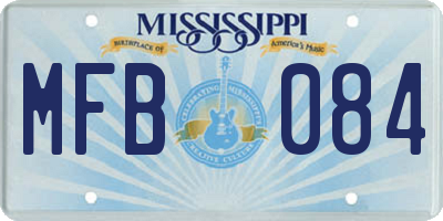 MS license plate MFB084