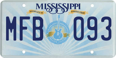 MS license plate MFB093
