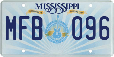 MS license plate MFB096