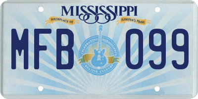 MS license plate MFB099