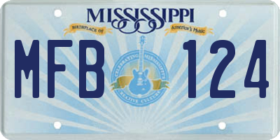 MS license plate MFB124