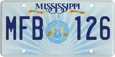 MS license plate MFB126