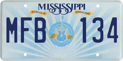 MS license plate MFB134