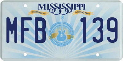 MS license plate MFB139