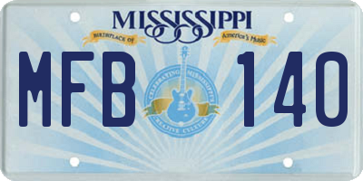 MS license plate MFB140