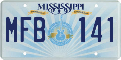 MS license plate MFB141