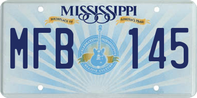 MS license plate MFB145