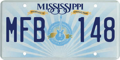 MS license plate MFB148