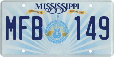 MS license plate MFB149