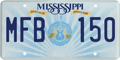 MS license plate MFB150