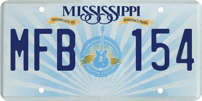 MS license plate MFB154