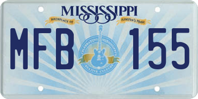 MS license plate MFB155