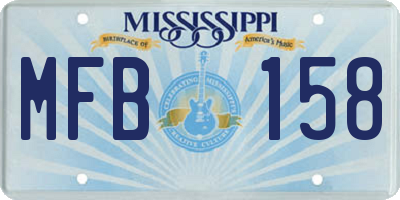 MS license plate MFB158
