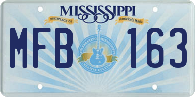 MS license plate MFB163