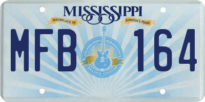 MS license plate MFB164