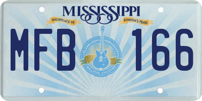 MS license plate MFB166