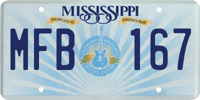 MS license plate MFB167