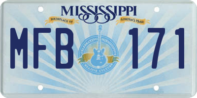 MS license plate MFB171