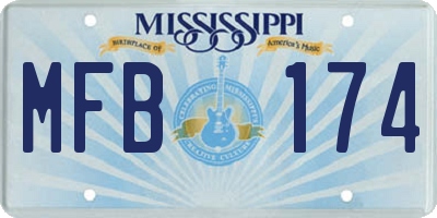 MS license plate MFB174