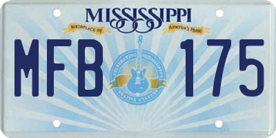 MS license plate MFB175