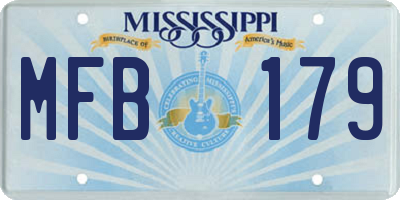 MS license plate MFB179