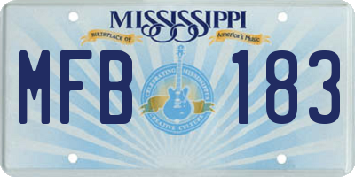 MS license plate MFB183